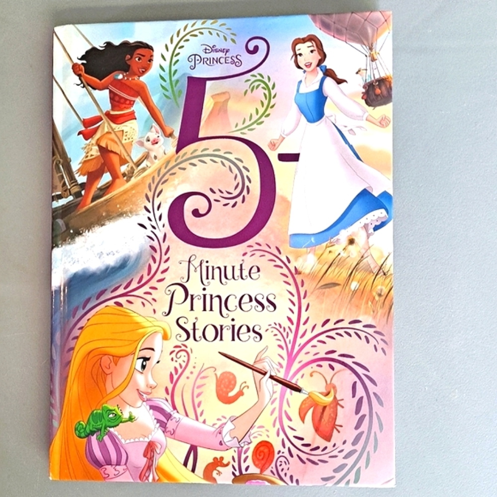 Disney Large Hardcover Five Minutes Princess Stories Book NWOT